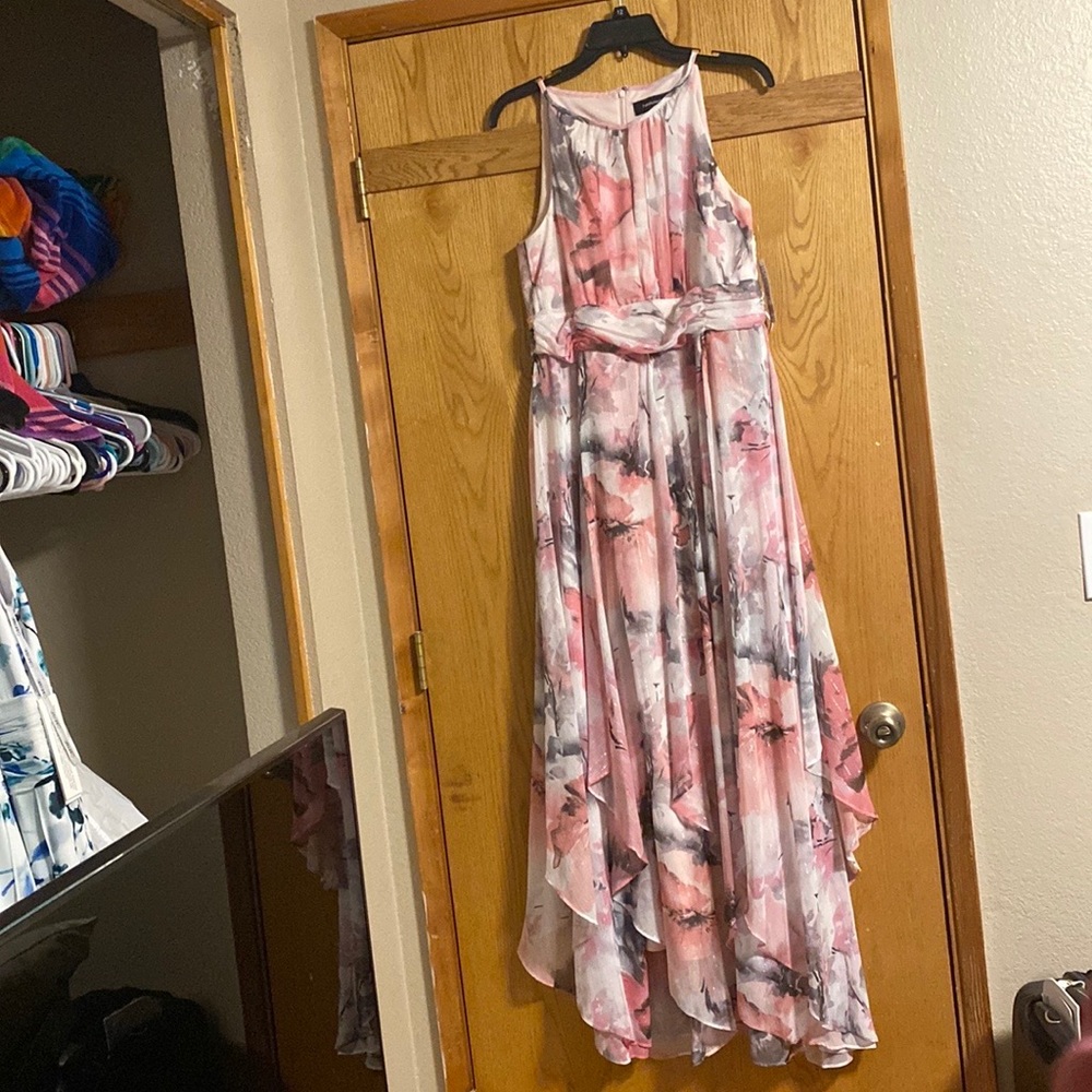 Halter Ruched Waist Veil Maxi Dress